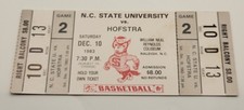 Vintage 1983 NC State Wolfpack Hofstra Basketball Full Ticket Jimmy V picture
