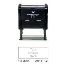 Vivid Stamp Q-200 Customizable Self-Inking Stamp - Black Body picture