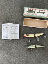 Lot 2 Lures Pikie Minnows Creek Chub Bait Company C.C.B. Co. w/ 1 Box Paperwork picture