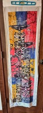 Island Batik African Folk Art 100% washable cotton panel hand painted 57x18 New picture