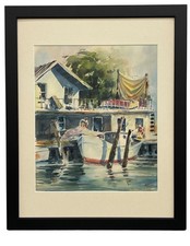 Midcentury Seascape Watercolor picture