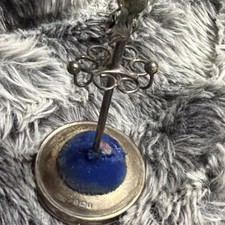 Antique 1905 Sterling Silver Hatpin Stand Thistle Crisford & Norris Birmingham picture