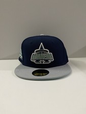 New Era 59fifty MLB Anaheim Angels 50th Anniversary Fitted Hat 7 1/8 Hat Blue picture