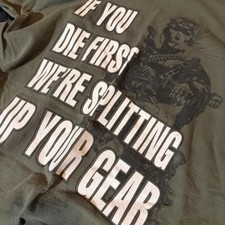 Fruit-of-the-loom Men's Green and Khaki T-shirt picture