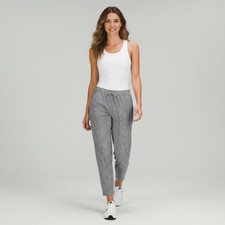 Lululemon Keep Moving 7/8 Pant Women 10 Grey Jacquard Relaxed High Rise NWT picture