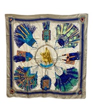 HERMES Carre 90 CUIRS DU DESERT Silk Scarf picture
