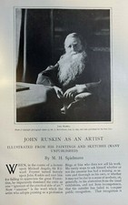1898 John Ruskin As An Artist illustrated picture
