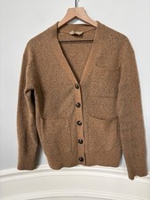 Everlane The Cozy-Stretch Relaxed Cardigan Sweater Beige Gold Brown XS picture