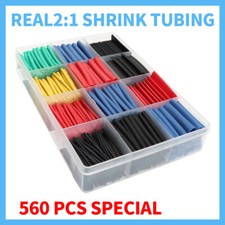 560 Pcs HEAT SHRINK Tubing Sleeve 3:1 Shrinkable Tube Wire Cable Assortment Kit picture