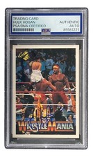 Hulk Hogan Signed 1990 Classic WWF Wrestlemania #33 Trading Card PSA picture