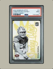 2024 DONRUSS OPTIC CHRISTIAN MCCAFFREY SUNDAY KINGS #27 PSA 9 picture