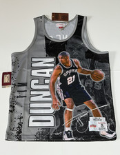 Tim Duncan San Antonio Spurs Mitchell & Ness Player Jersey Tank mens Size S NWT picture