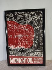 Vtg 1994 Midnight Oil Poster Fillmore San Francisco Bill Graham BGP 103 Framed picture