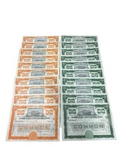 Vintage 1940s National City Lines Stock Certificate Lot Of 20 Transportation Bus picture