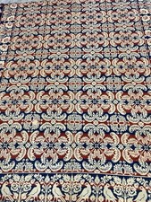 Antique Jacquard 1837 Coverlet Daniel Bury Plume And Fan Textile American Ohio picture