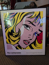 Roy Lichtenstein 1993 Guggenheim Framed Licensed Print Girl w/ Hair Ribbon picture