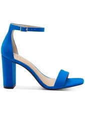 INC Womens Blue Scale Comfort Lexini Square Toe Block Heel Buckle Sandals 6.5 M picture