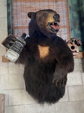 Huge Brown Black Bear With Real Taxidermy Rustic Cabin Decor picture