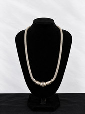Vintage 925 Sterling Silver Braided Woven Mesh Necklace | 18 In. 49g | IMPERFECT picture