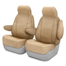 For Cadillac Eldorado 96-02 Genuine Leather 1st Row Beige Custom Seat Covers picture