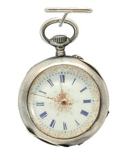 Antique DMF & CO Fine 935 Silver Ladies Pocket Watch 401514 picture