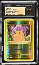 (POP 7) Pokemon Pikachu XY Evolutions 35/108 Reverse Holo CGC 10 Pristine PSA10 picture
