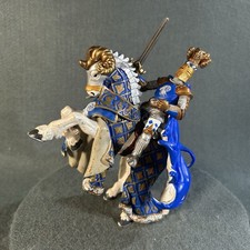 Papo Blue Weapon Master Ram Knight Horse Model 39912 Fantasy Medieval War picture