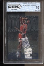 1998-99 Michael Jordan Metal Universe #1 Gem Mint 10 Chicago Bulls GOAT MVP HOF picture