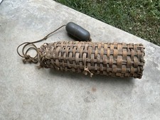 Antique Primitive Eel Trap Basket Oak Woven Splint Early Late 19th Century RARE picture