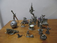 Lot Of  17 Pewter Wizard Figurines With Crystals - Gallo - Spoontique picture