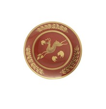 Mottahedeh Leaping Reindeer Red Gold Dessert Plate CW3202 Set of 6 picture
