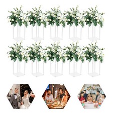 10Pcs Clear Acrylic Flower Stand for Wedding Centerpieces Wedding Flower Vases picture