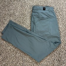Vuori Meta Pant Men's 34x30 Blue Grey Technical Stretch 5-Pocket Chino Trousers picture