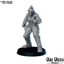 Orc Brawler and Weapons  Miniature DnD D&D Pathfinder RPG picture