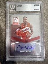 🏀✍️ 2014-15 Panini Donruss Elite Spud Webb Auto | Beckett Authenticated (BAS) picture