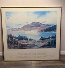 Vintage 1988 Waterfront Art Festival Poster Marjorie DiSalvio Canandaigua Lake picture
