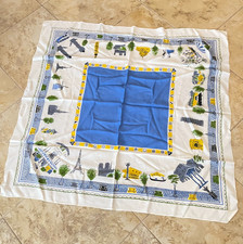 Vintage Historical France French Printed linen Tablecloth Square 51