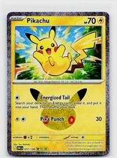 Pikachu 037/128 15/30 ME: 30th Celebration Pikachu Rare NM picture