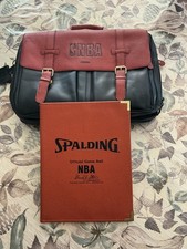 Spalding NBA Basketball Pebbled Leather Briefcase And Spalding Notepad Exclusive picture