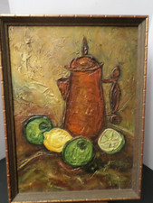Impasto Oil Still Life Painting MCM VTG picture