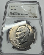 1971 D Eisenhower Dollar- Copper Nickel NGC MS-66 picture