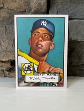 Vintage-Style Souvenir • Mickey Mantle 1952 Rookie Inspired Novelty Display Card picture