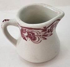 1969 Vintage Caribe China Puerto Rico V-1 Red Floral Restaurant Ware Creamer picture