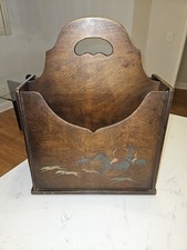 Conant-Ball Model 175 Vintage Wooden Magazine Rack Fox Hunt Equestrian  picture