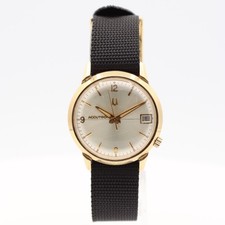 Vintage 34mm 1967 Accutron E72794 Tuning Fork Quartz Wristwatch 14k Gold Filled picture