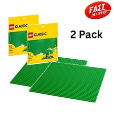 (2 Pack) LEGO Classic Green Baseplate 32x32 Stud Building Plate 11023. picture