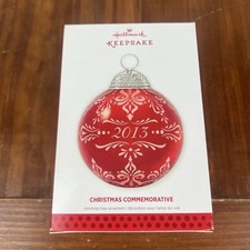 2013 Hallmark Keepsake Christmas Commemorative Glass Ornament 1st in Series picture