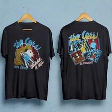 Vinatge 1982 Tour The Cars Band 2 Sides Black S to 5XL T-Shirt picture