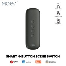 MOES ZigBee Smart Wireless 12-Scene Switch 4-Button Portable Remote Control APP picture