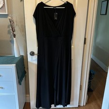 Torrid Black Surplice Tulip Sleeve Maxi Dress Plus Size 2 New With Tags picture